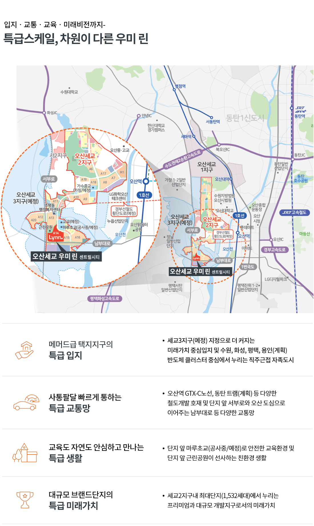 오산세교 우미 린 센트럴시티 위치