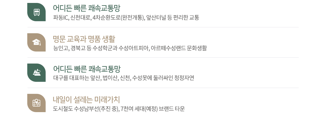 수성 포레스트 스위첸 입지조건